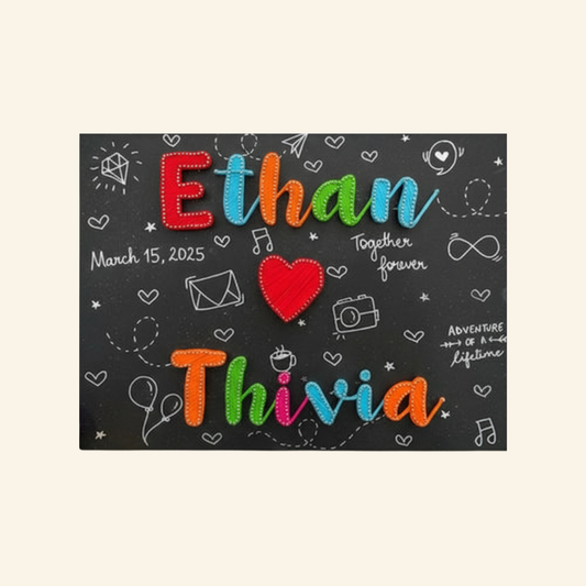 Artsty Couple Names String Art Plaque