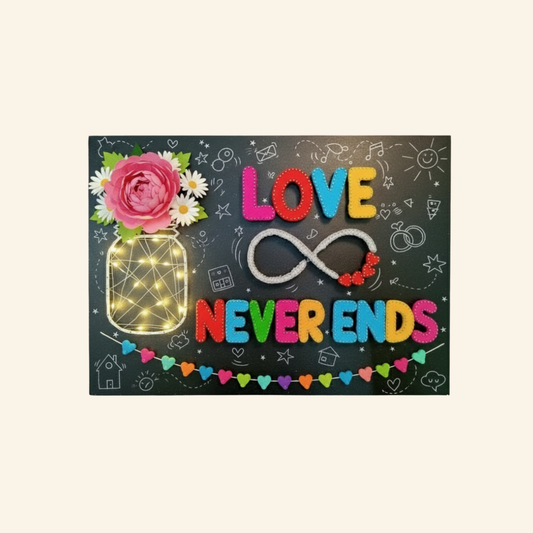 Artsty Love Never Ends String Art Plaque