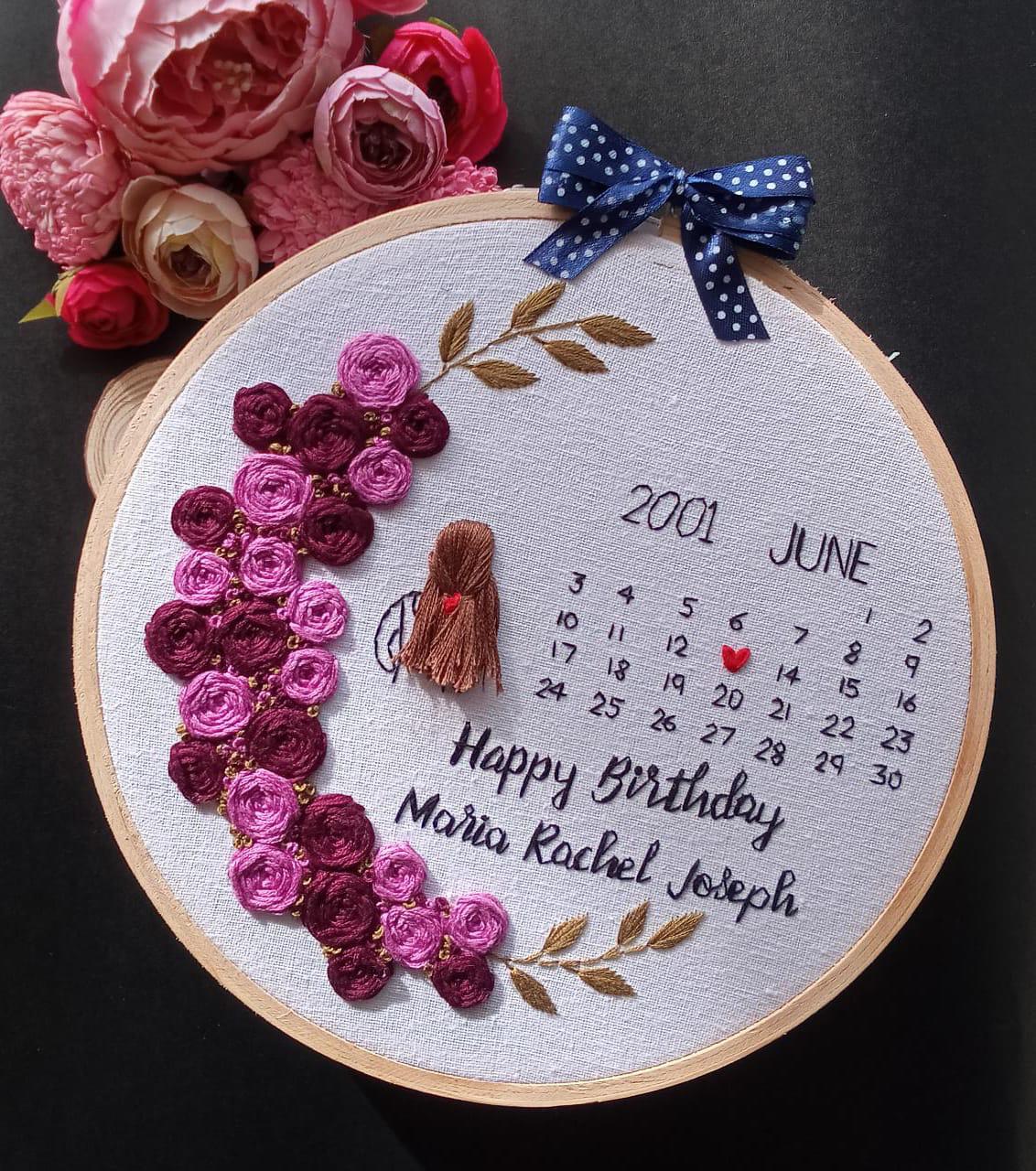 Graceful Blooms Embroidery Hoop