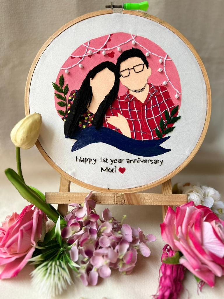 Special Anniversary Embroidered Hoop