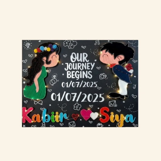 Artsty Personalized Couple Proposal String Art Plaque with LED Lights