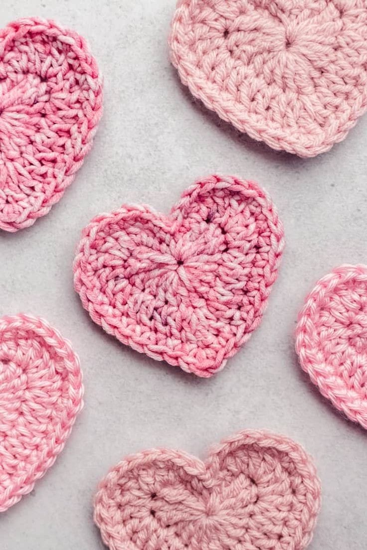 Handcrafted Crochet Hearts for Timeless Affection