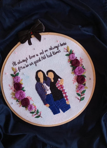 Sisterly Bonds Embroidery Hoop