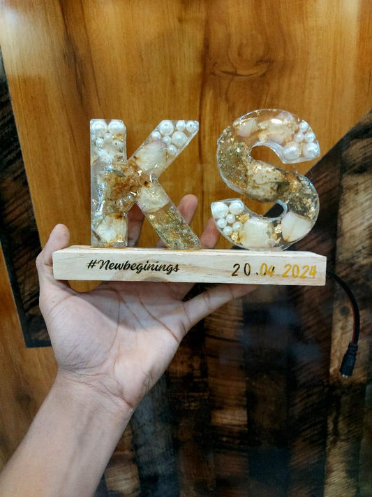 KS Infinity Resin Initials