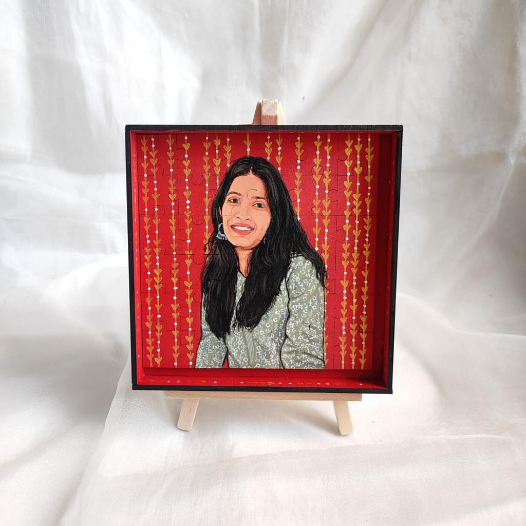 Puzzle of Self: Personalized 5x5 Single Person Puzzle with 36 Hand-Painted Pieces
