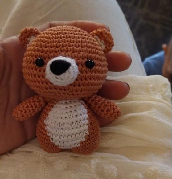 Cuddle Companion Handcrafted Mini Teddy Bear Crochet Plush