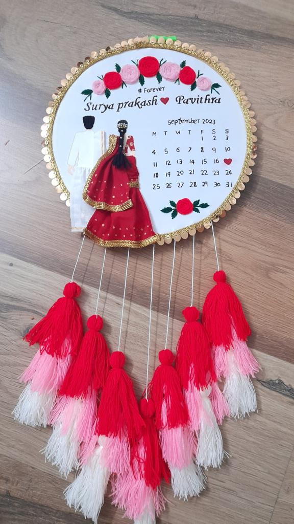 Unique Embroidery Wedding Tassel Hoops