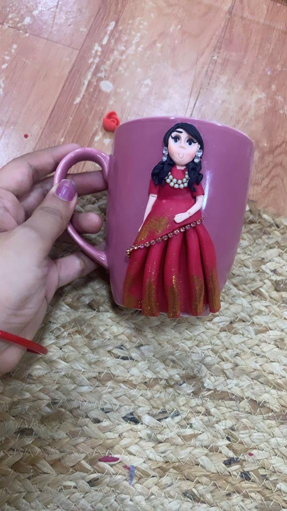 Creative Comfort Artistic Polymer Clay Mug for a Single Soul