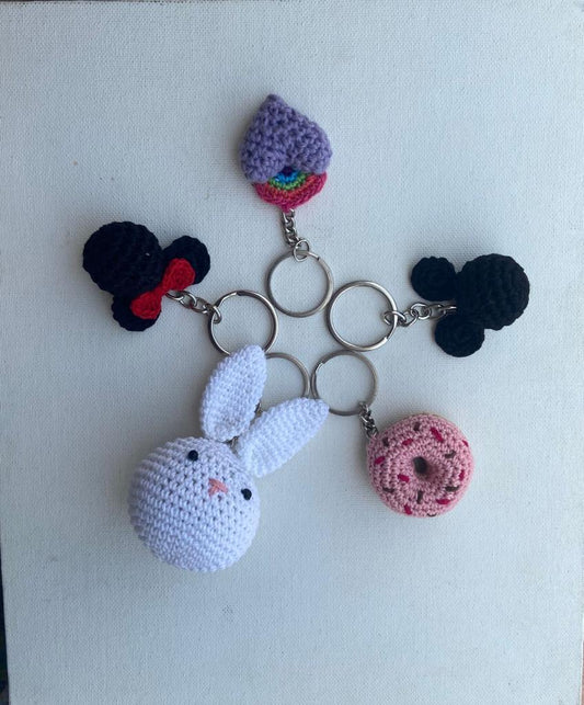 Tiny Treasures: Adorable Handmade Cute Keyrings (Combo of 5)