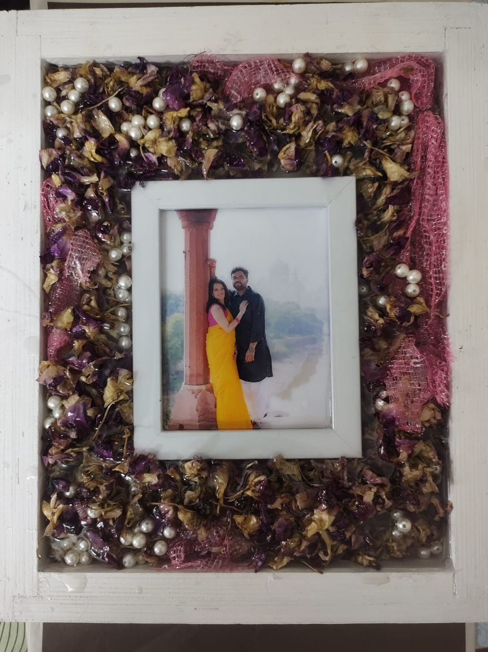 Eternal Union: Resin Art Varmala Keepsake Frame