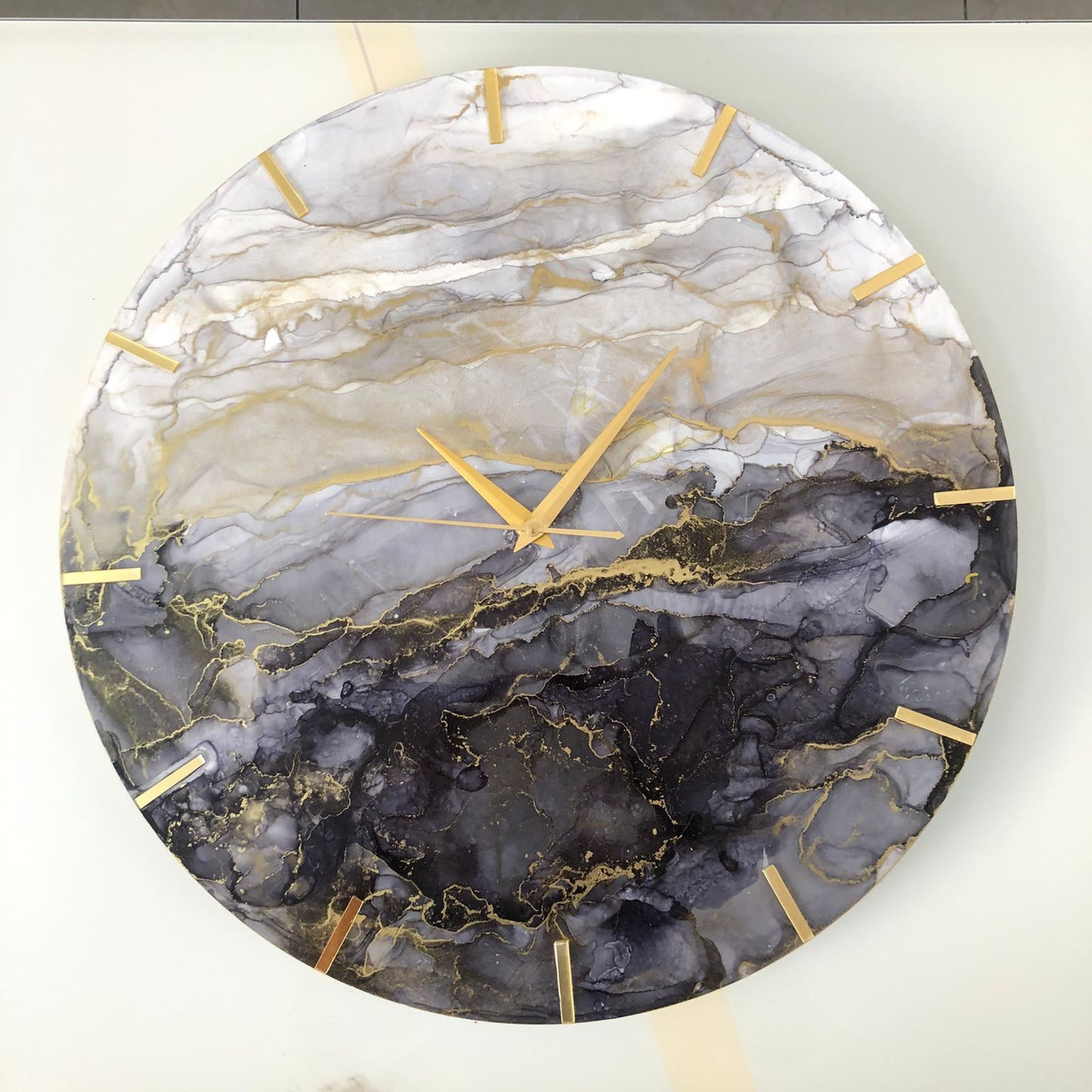 Grace Analog Epoxy Resin Wall Clock