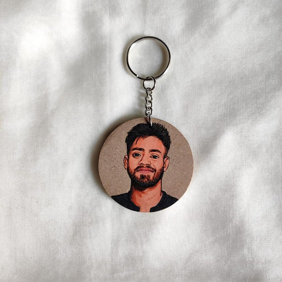 Brushstrokes of Love Personalized Hand Painted Keychain for Couples