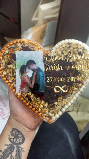 Cherished Glow Resin Heart