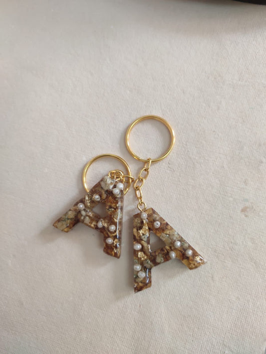 Personalized Initial Resin Keychains