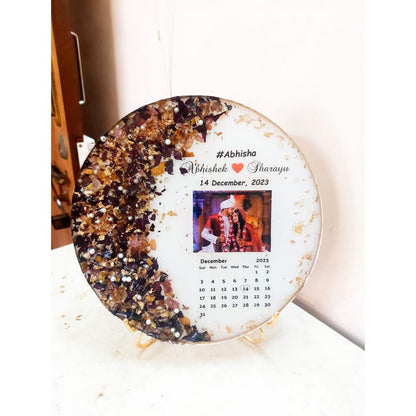 Personalized Resin Photo Frame with Calendar