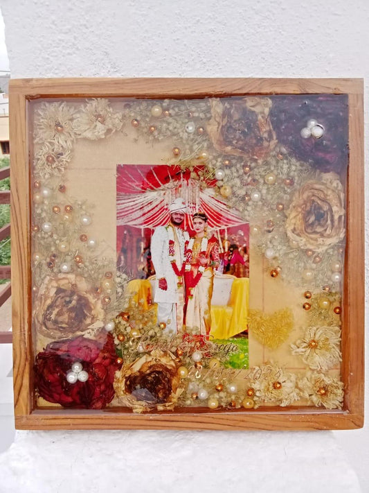 Floral Wedding Keepsake Frame