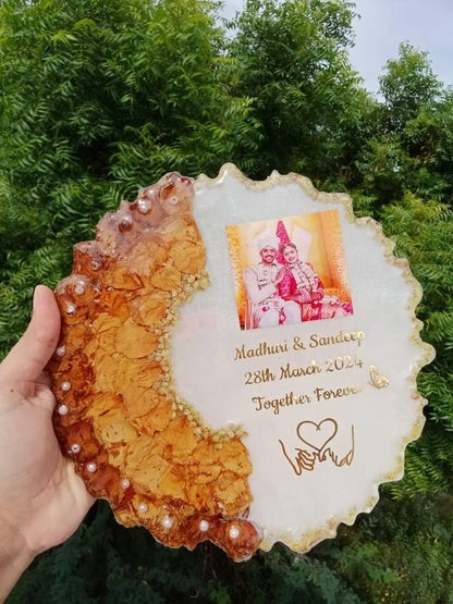 Madhuri & Sandeep Forever Resin Frame