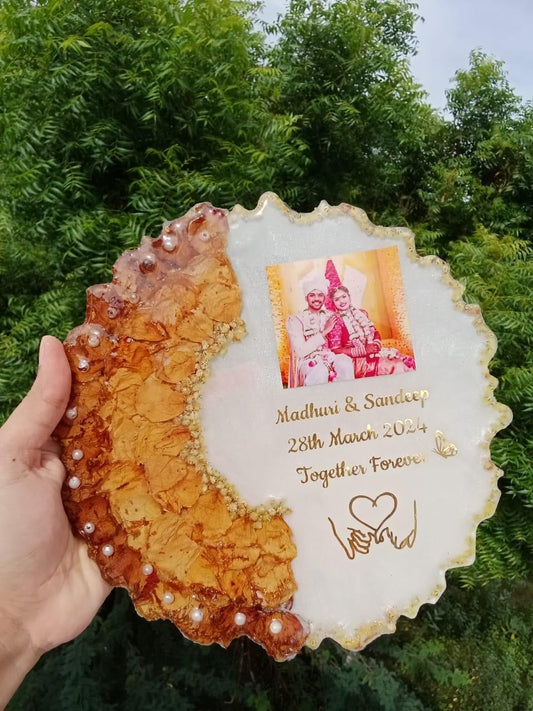 Madhuri & Sandeep Forever Resin Frame
