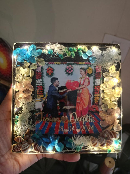 Jeevan & Deepthi Wedding Date Light Frame