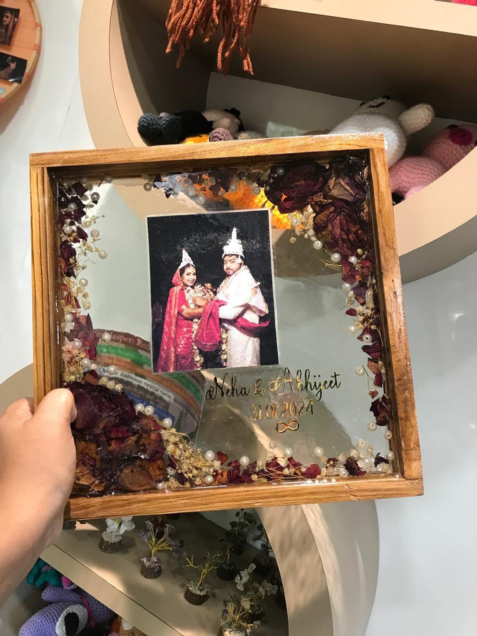 Neha & Abhijeet Varmala Flower Preservation Frame