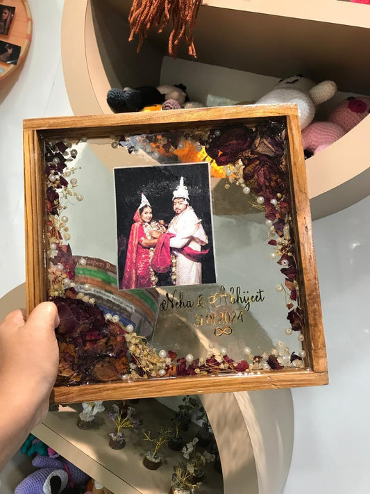 Neha & Abhijeet Varmala Flower Preservation Frame