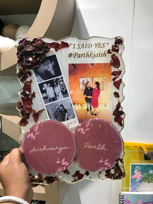Engagement Resin Keepsake Frame