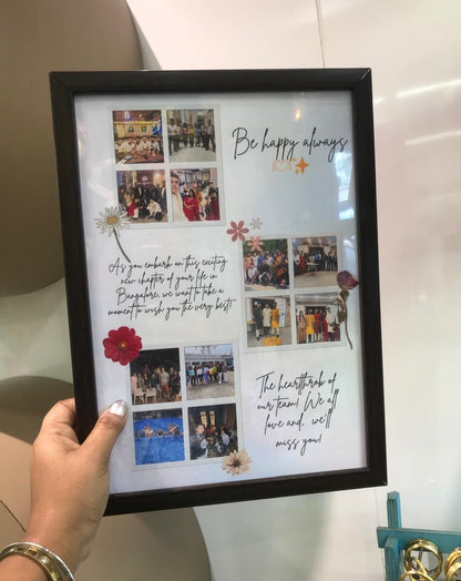 Personalized Shadow Box Photo Collage Frame with Messages & Decorations
