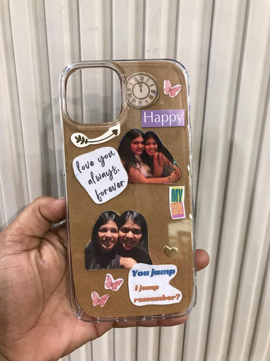Personalized Photo Collage Phone Case with Stickers &amp; Message