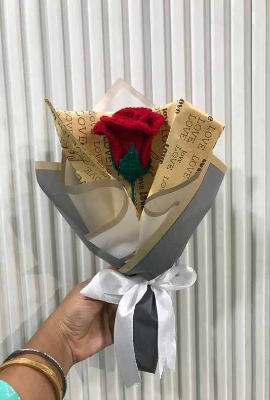 Handmade Crocheted Rose Bouquet