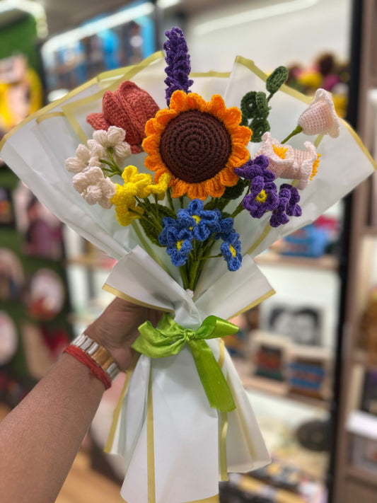 Handmade Crocheted Flower Bouquet
