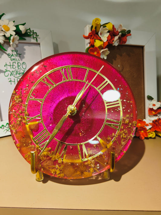 Hand-Painted Wall Resin Clock