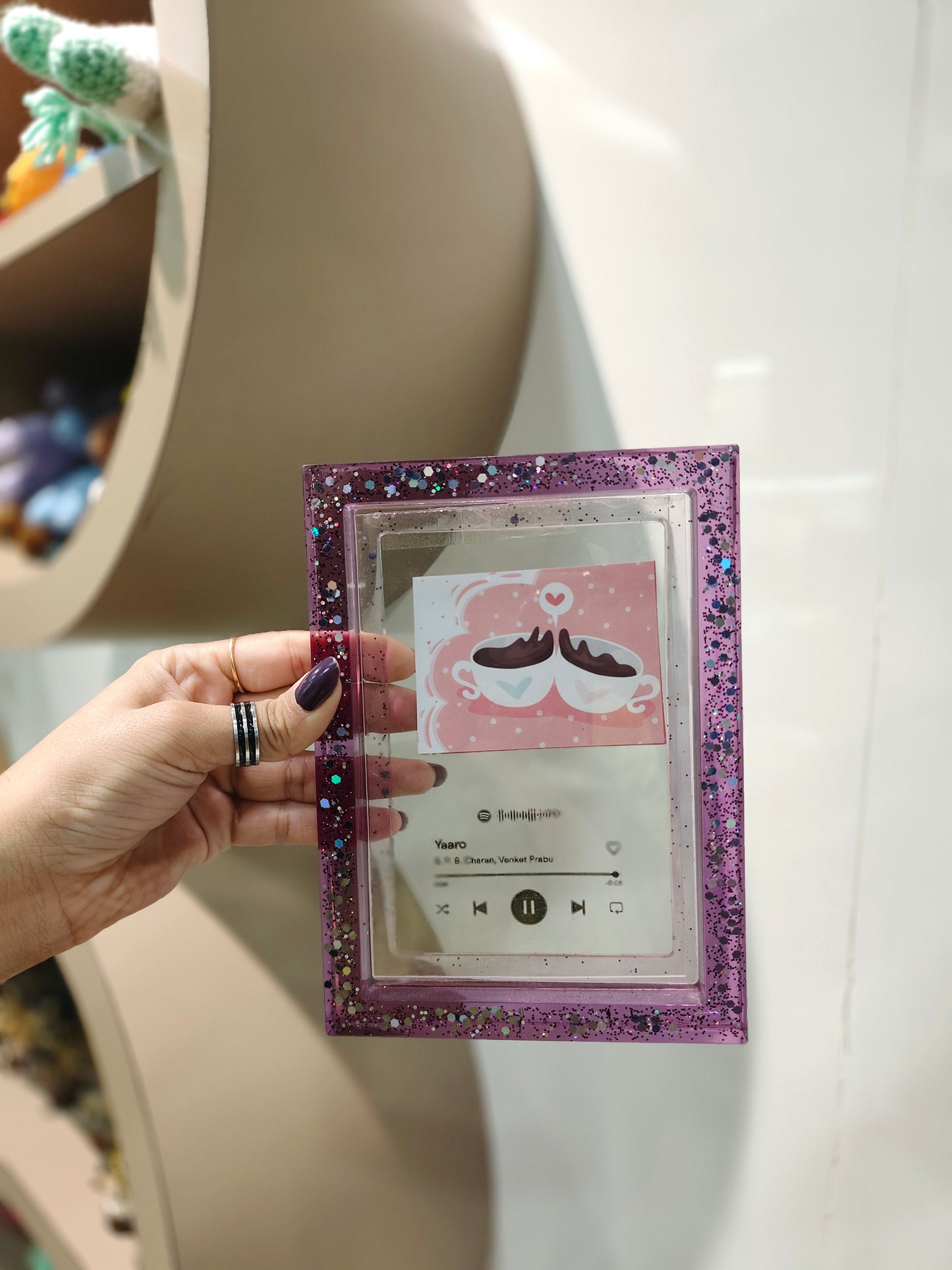 Pink Glitter Picture Frame