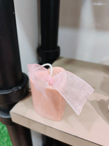 Pink Heart Shaped Scented Candle