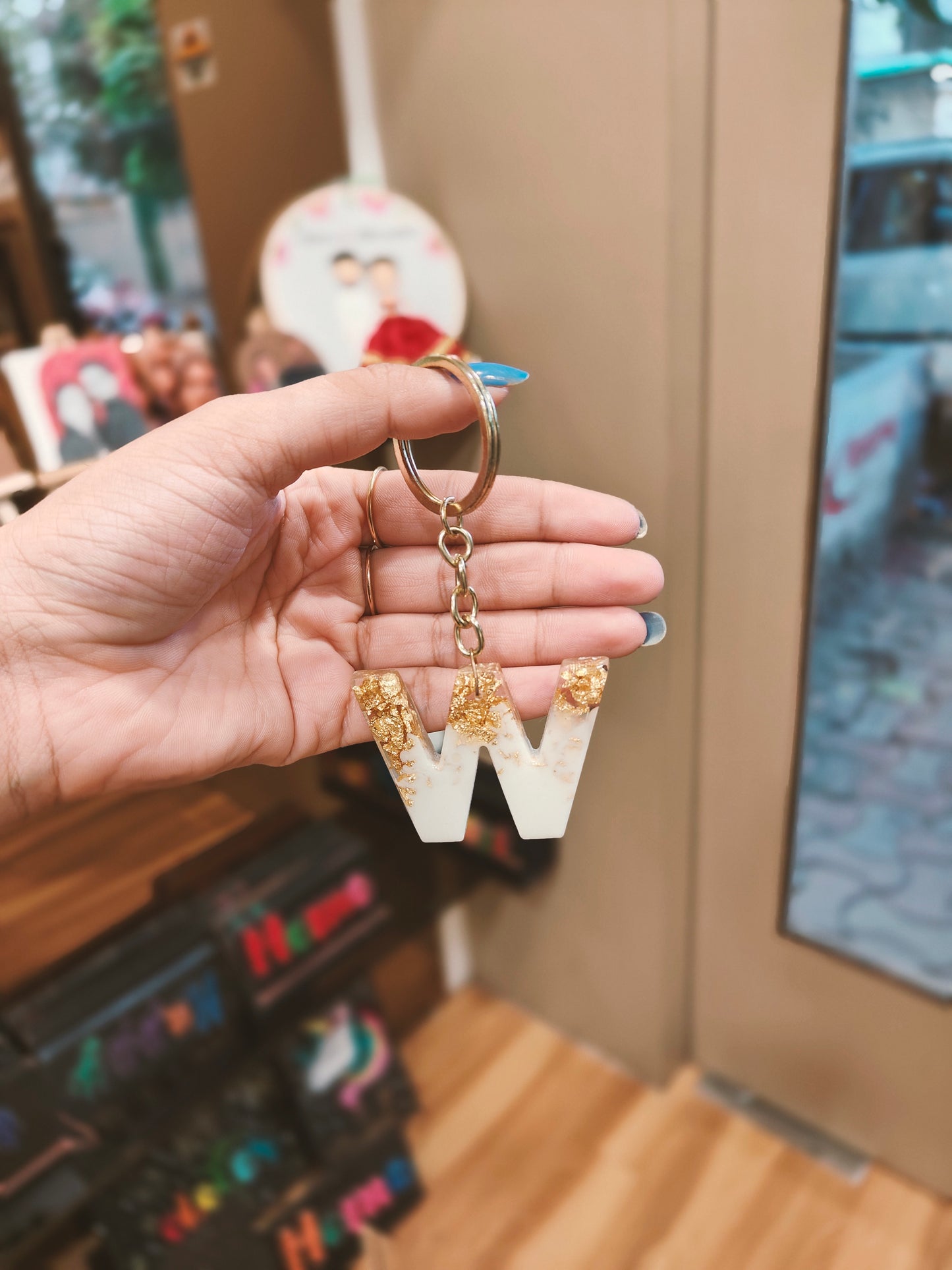 Chic Charm Personalized Initial Keychain