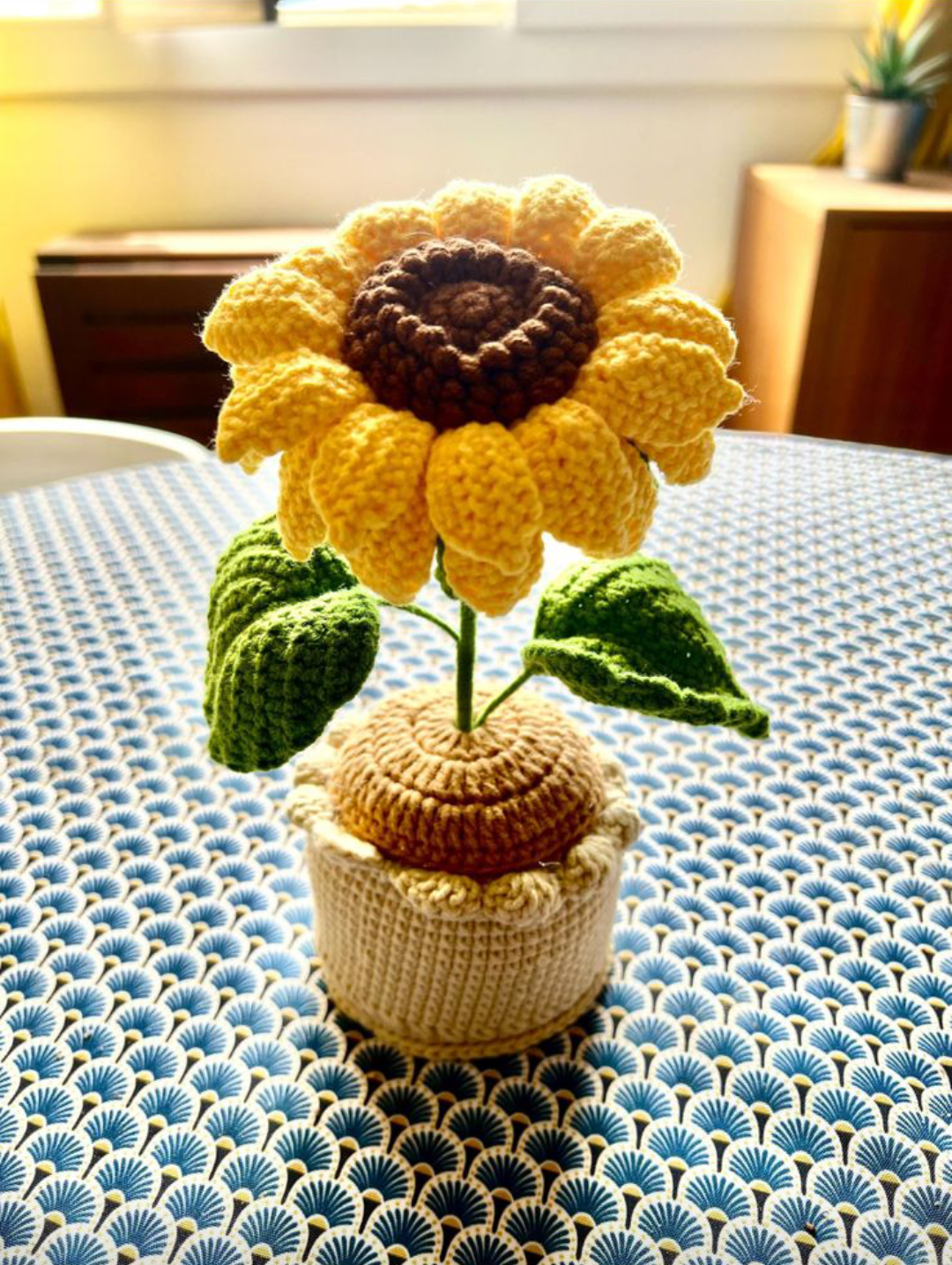 Crochet Sunflower Coaster