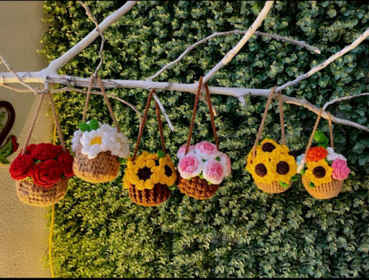 Crochet Flower Hanging