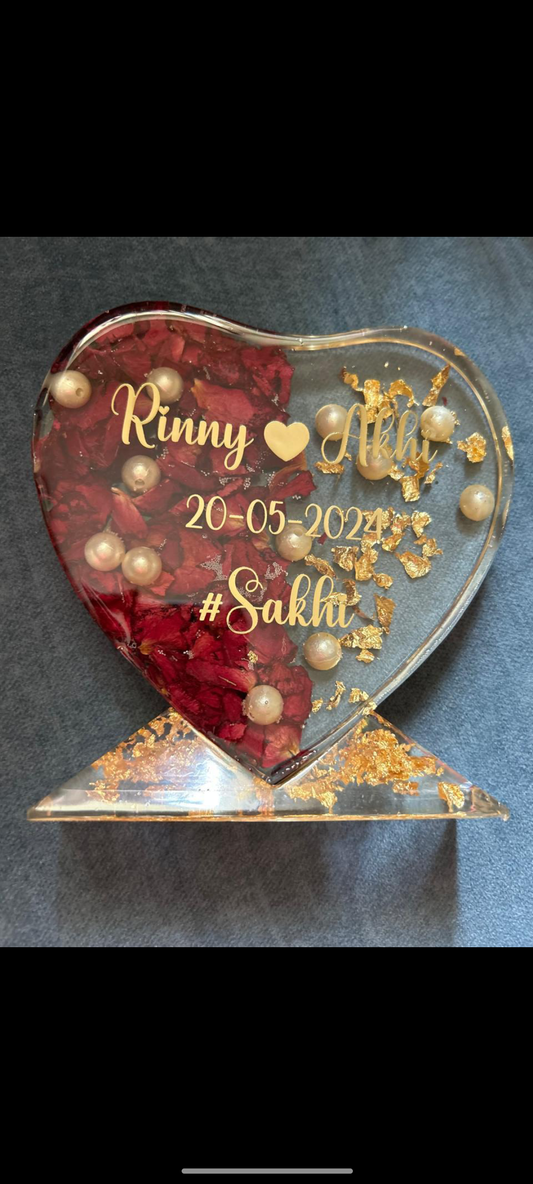 Resin Heart Keepsake with Date