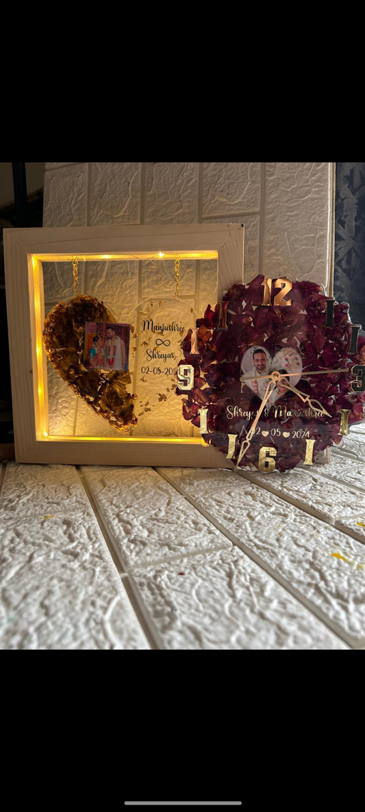 Timeless Bloom Keepsake & Clock Set