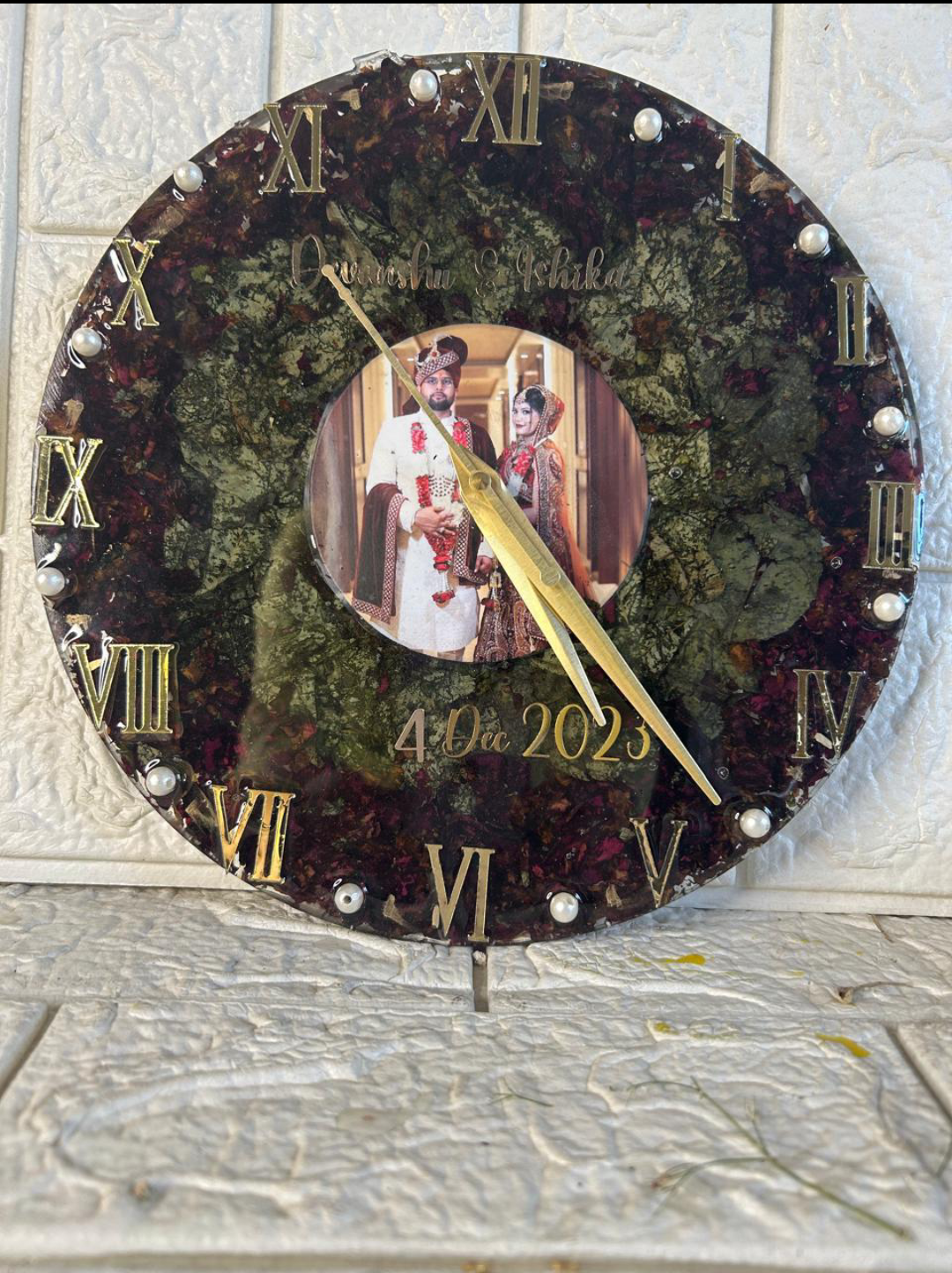 Timeless Vows" Wedding Clock