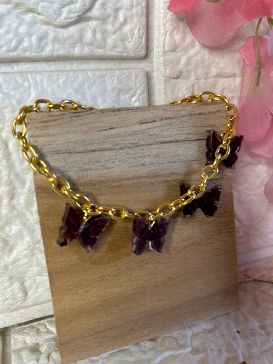 Butterfly Bloom" Chain Bracelet