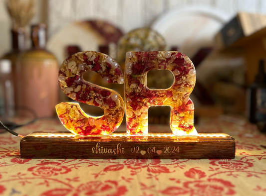 Illuminated Resin Initials