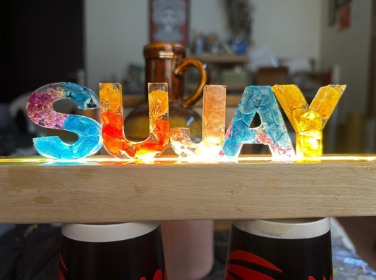 Illuminated Resin Name Display