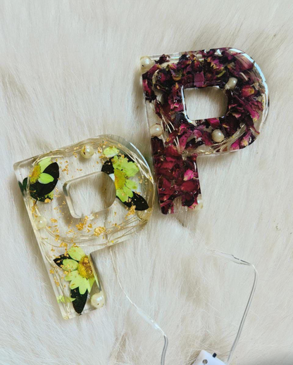P&P Floral Resin Initials