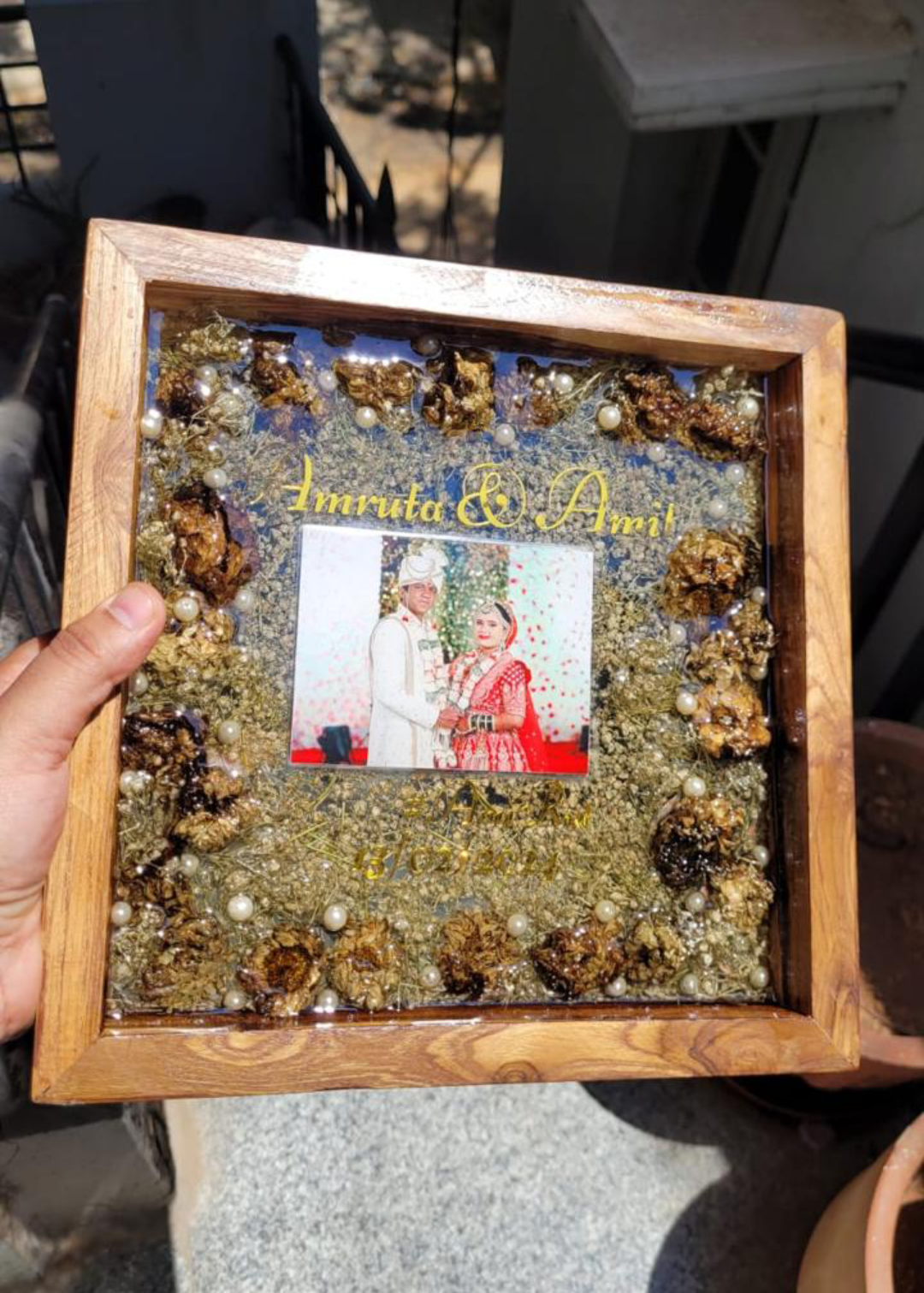 Personalized Resin Wedding Frame
