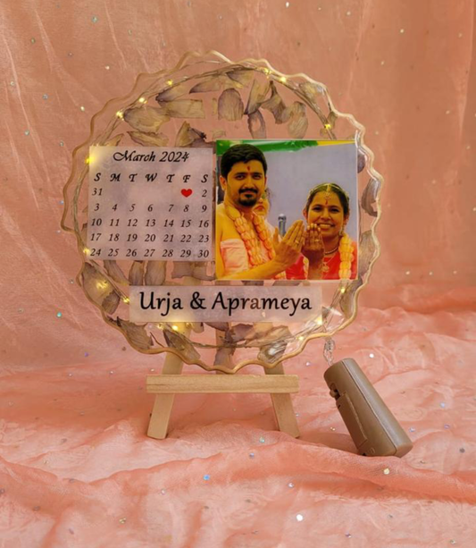 Personalized Resin Calendar Photo Display