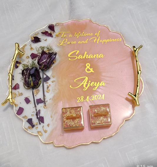 Personalized Resin Engagement Ring Tray