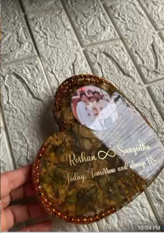 Personalized Resin Heart Photo Keepsake