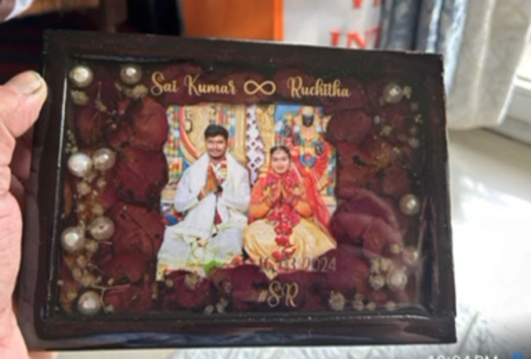 Personalized Resin Photo Frame with Wedding Details