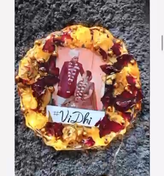 Resin Photo Plaque with Wedding Image and Hashtag