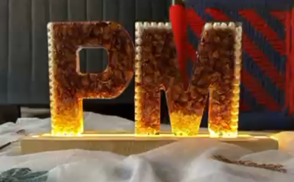 Illuminated Resin Letter Initials (PM)